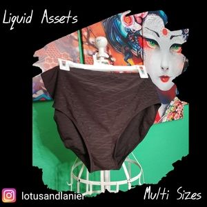 Bikini Bay Liquid Assets Textured Full Brown Bikini Bottoms Multi Sizes